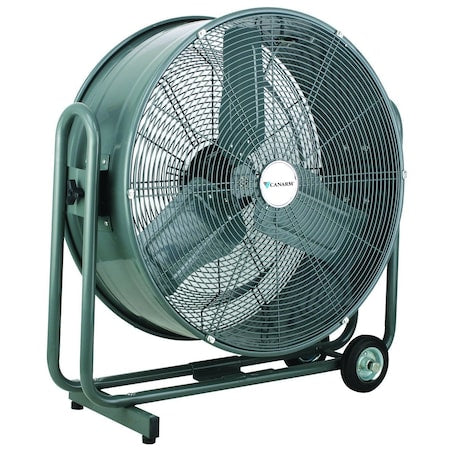 Canarm HVR24 - Industrial Fan, Ceiling Mount, 24 in Blade Dia, 120 V, 6,724/5,641 cfm, Non-Oscillating