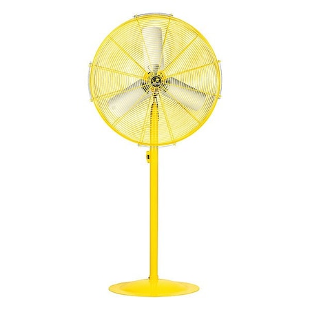 Jan Fan JF-PF24-DCS-Y - Circulating Fan,24in Dia,Yellow,Hardwired