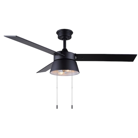 Canarm CF48KAD3BK - Ceiling Fan,Black,48in Dia,3 Blade