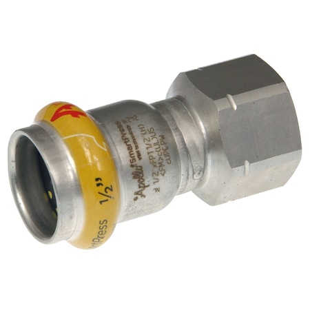 Apollo 123456831 - Strt, SS, Press-fit 3/4 in, FNPT 1/2 in