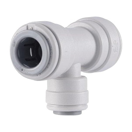 John Guest PI301208S-10PK - Push-Fit Tee Fitting, 3/8 in x 3/8 in x 1/4 in Tube Size, Acetal, Gray, 10 PK
