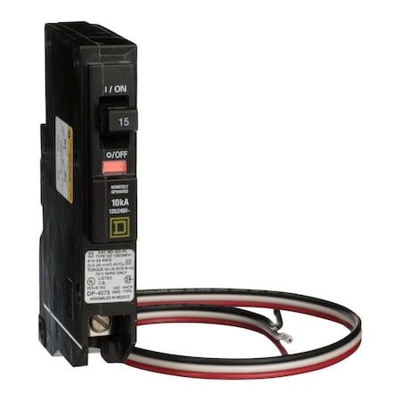Square D QO115PL - Miniature Circuit Breaker, QO Load Centers, QO Load Center Accessory Use With, 15 A, 1 Poles