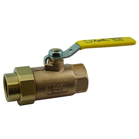 Apollo Valves 7030401 - 3/4" FNPT Bronze Ball Valve Inline Single Union