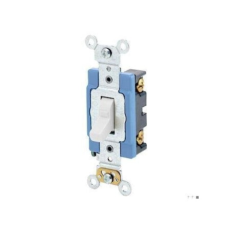 Leviton 1201-LHW - Toggle SP Illum Ind Gr 15 A White