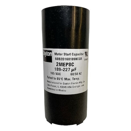 Dayton 2MEP8 - Motor Start Capacitor, Round