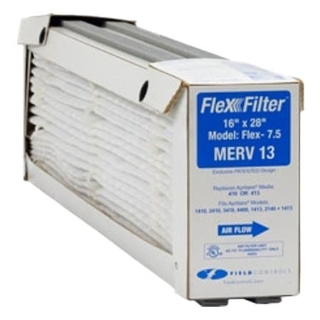 Field Controls FLEX-7.5 M13 - Pleated Air Filter, Polyester, Synthetic, MERV 13, 6 PK