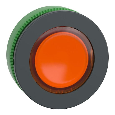 Schneider Electric ZB5FW353 - Head for illuminated push button, Harmony XB5, antimicrobial, plastic, orange, 30mm, universal LED, plain lens