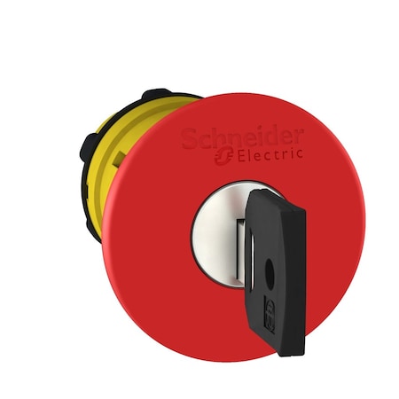 Schneider Electric ZB5AS944D - Head for emergency stop push button, Harmony XB5, switching off, plastic, red mushroom 40mm, 22mm, trigger/latching key release, Dom 4 A185