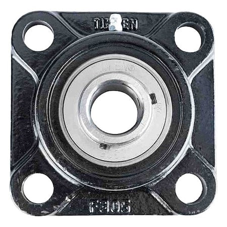 Timken UCF311 - 4 Holes, Square Housing, Flange Mount Bearing, Radial Ball, 55 mm Dia, Cast Iron, Set Screw