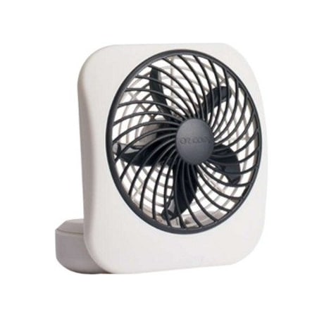Treva/O2Cool FD05004 - Cooling Fan,5in Dia,Gray,Mobile,Battery