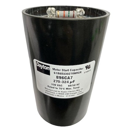 Dayton 896CA7 - Motor Start Capacitorwith Resistor,Round