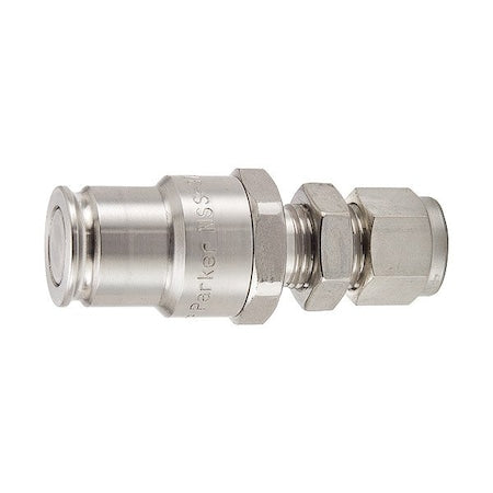 Parker NSS-372-6BMA - Nose Piece Assembly Coupling, Stainless Steel Body, Push-to-Connect Lock, 3/8" Thread Size