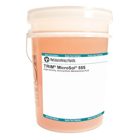 Trim MS555-5G - Metalworking Fluid, Micro Sol 555, Semisynthetic, 5 gal, Pail, Amber