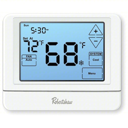 Robertshaw RS9110T - Digital Wall Thermostat,White,1" D