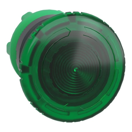 Schneider Electric ZB5AW733 - Push Button Operator, Mushroom Head, Maintained Action, mushroom head Release, Illuminated, Green