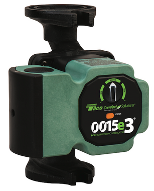 Taco 0015e3-2F2 cast iron ECM high efficiency circulator for hydronic heating systems