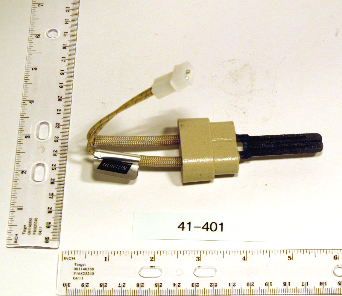 Robertshaw 41-401 Hot Surface Furnace Ignitor-4-1/2" Leads & Includes Gasket Norton 201a & 271a