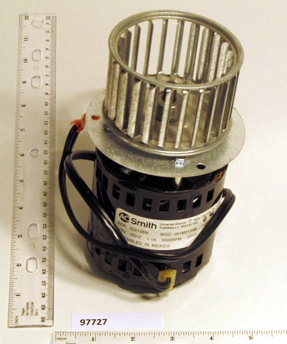 Reznor 97727 115V Single Phase Inducer Venter Motor With Wheel Assy FE25-100