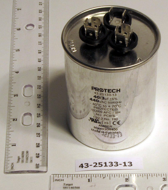 Rheem 43-25133-13 Capacitor - 40/3/440 Dual Round