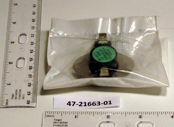 Rheem 47-21663-01 Limit Switch - Auto Reset (flanged Airstream)