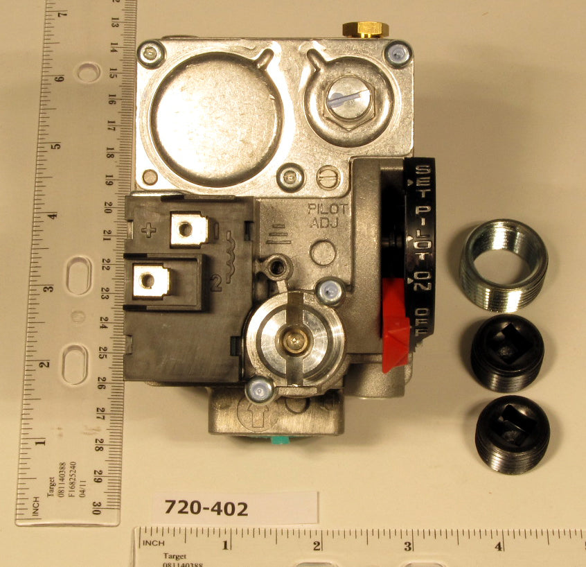 Robertshaw 720-402 24v 1/2" X 3/4" Standing Pilot Dual Gas Valve 150000 BTU Includes LP Kit &