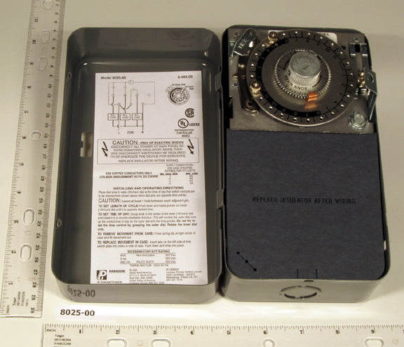 Robertshaw 8025-00 120v 24 Hour Electromechanical Time Control W/Nema 1 Enclosure Up To 12 On/Off