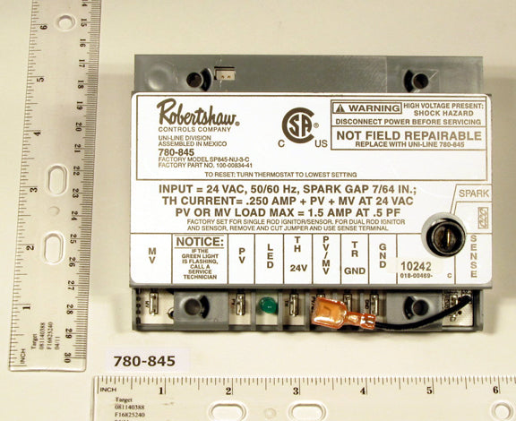 Robertshaw 780-845 Universal Intermittent Pilot Lockout Ignition Module Sp845