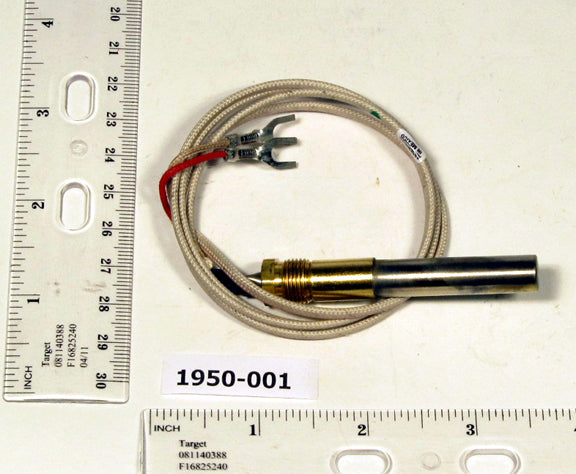 Robertshaw 1950-001 36" Two Lead Thermopile W/PG9 Adapter 250-750mv Spade Connection (24)
