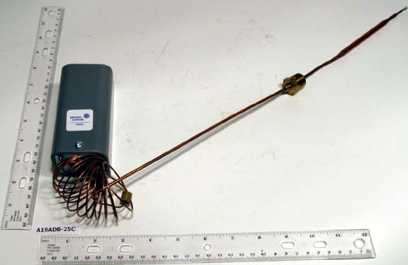Johnson A19ADB-25C Spst Remote Bulb Temperature Control 65/300F Manual Reset 6' Cap.