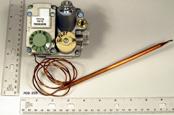 Robertshaw 700-205 1/2" Snap Throttle Gas Valve Nat Gas W/36" Cap. Includes 4 Ports 2 Plugs & 2
