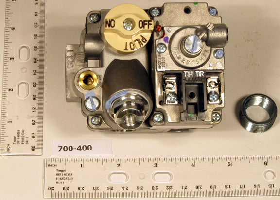Robertshaw 700-400 24v 1/2" X 3/4" Combination Standing Pilot Gas Valve 240000 BTU Includes LP