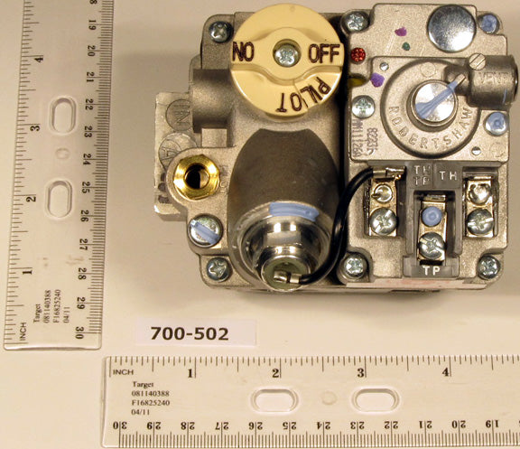 Robertshaw 700-502 1/2" X 1/2" Millivolt Gas Valve-3.5"WC 100000 BTU 7000AMVR Replaces B67RAG34