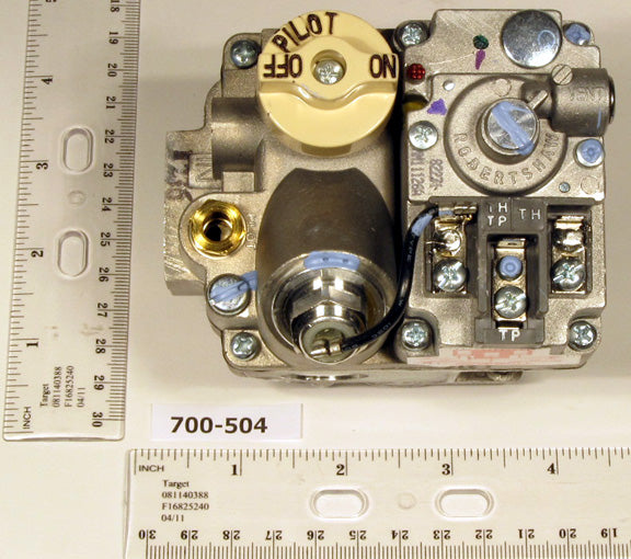 Robertshaw 700-504 1/2" X 3/4" Millivolt Natural Gas Valve 3.5" WC 240000 BTU Incldes One Bushing