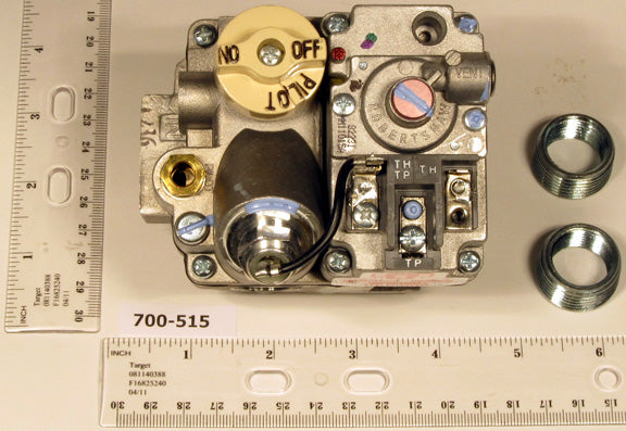 Robertshaw 700-515 3/4" X 3/4" Millivolt LP Gas Valve W/10.0" WC 485000 BTU Includes Two 3/4" X