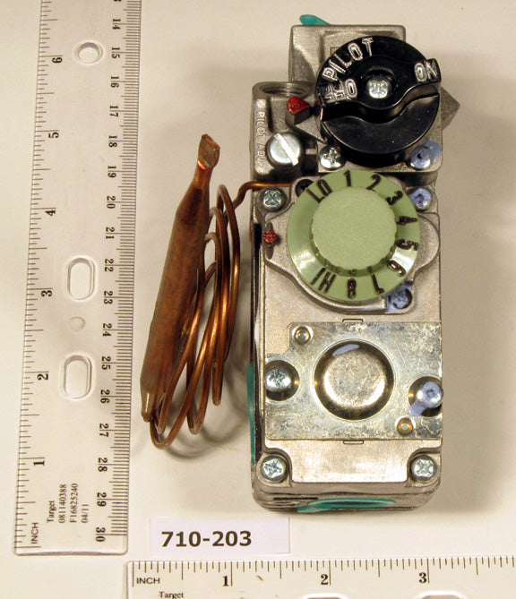 Robertshaw 710-203 1/2" Snap Acting Gas Valve W/36" Cap. & Two 1/2" X 3/8" Reducer Bushings 70000