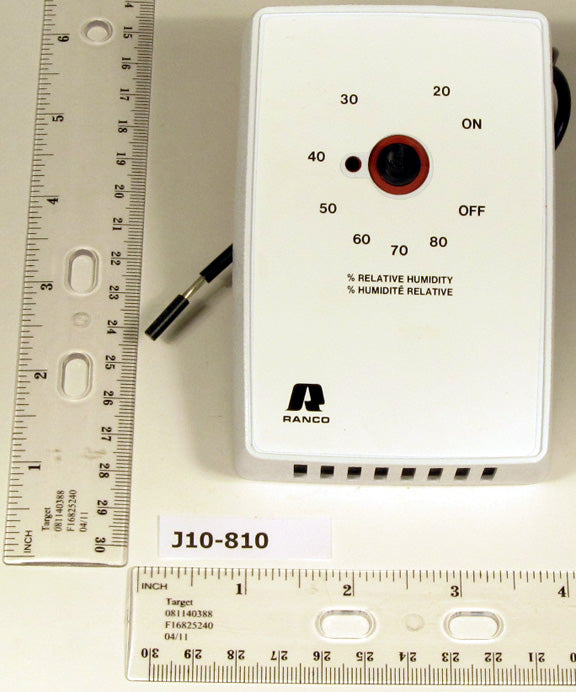 Robertshaw J10-810 24/120v Spst Vertical Wall Mount Dehumidistat 20-80% R.H. Replaces H46C1166
