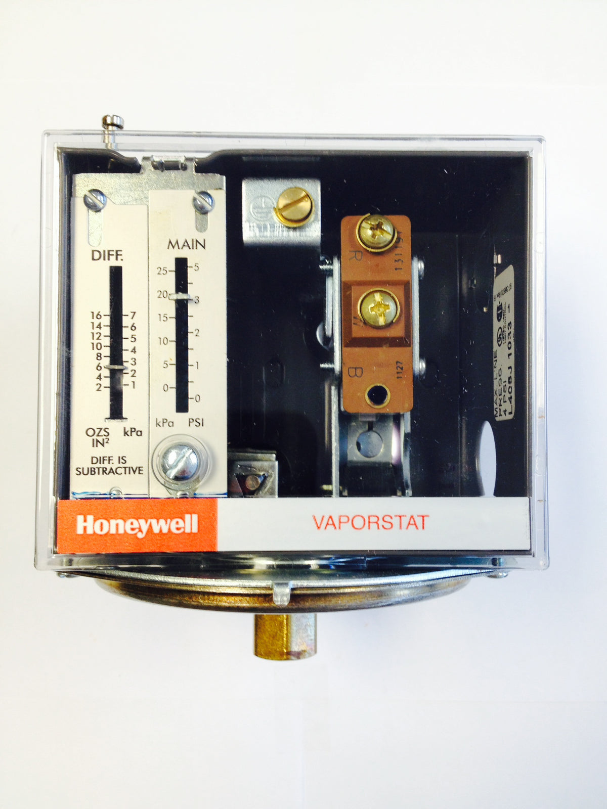 Honeywell Thermal Solutions L408J1033 Spdt Vaporstat 0-4 PSI Mercury Free Makes RW Replaces L408B1149