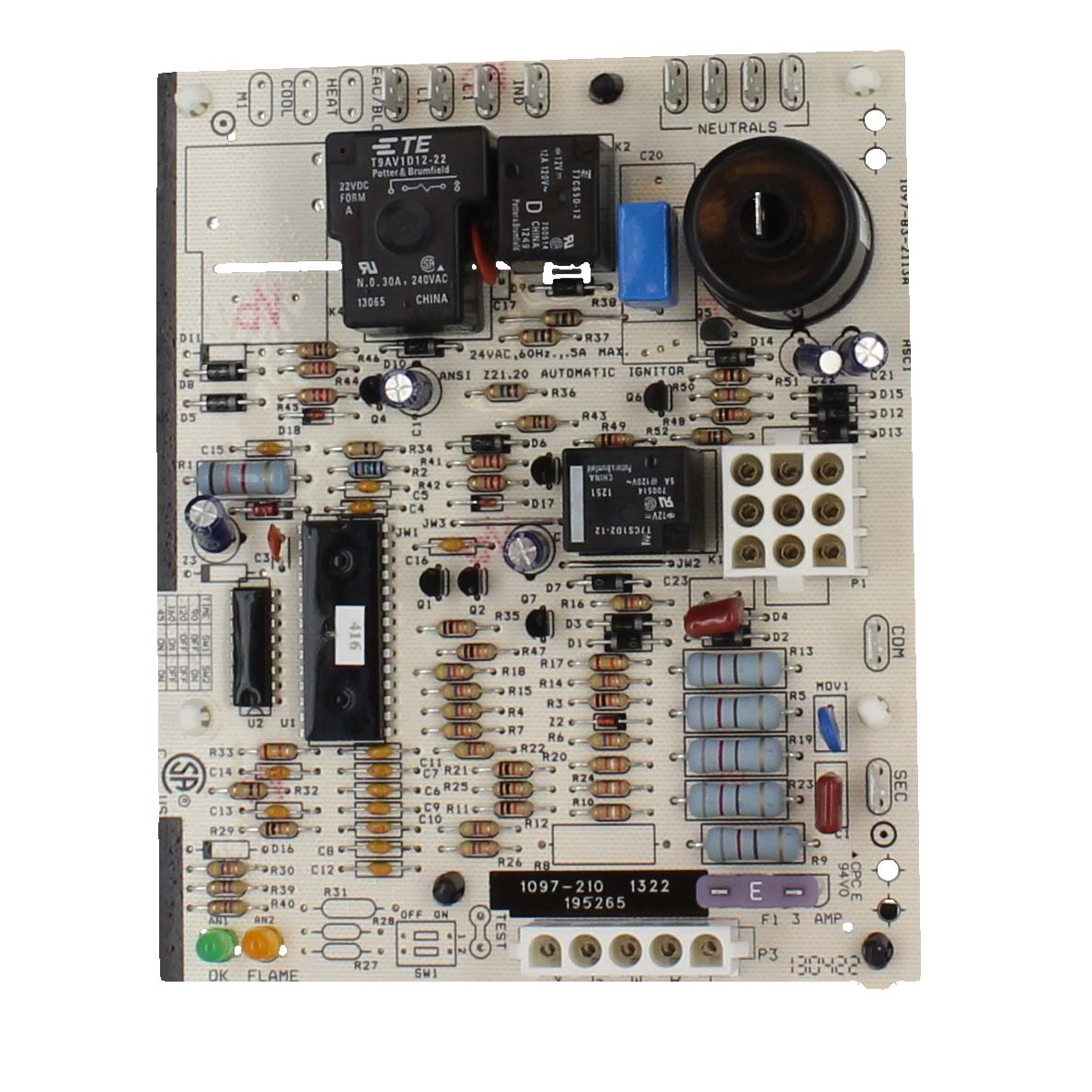 Reznor 195265 Direct Spark Integrated Control Board 1097-210