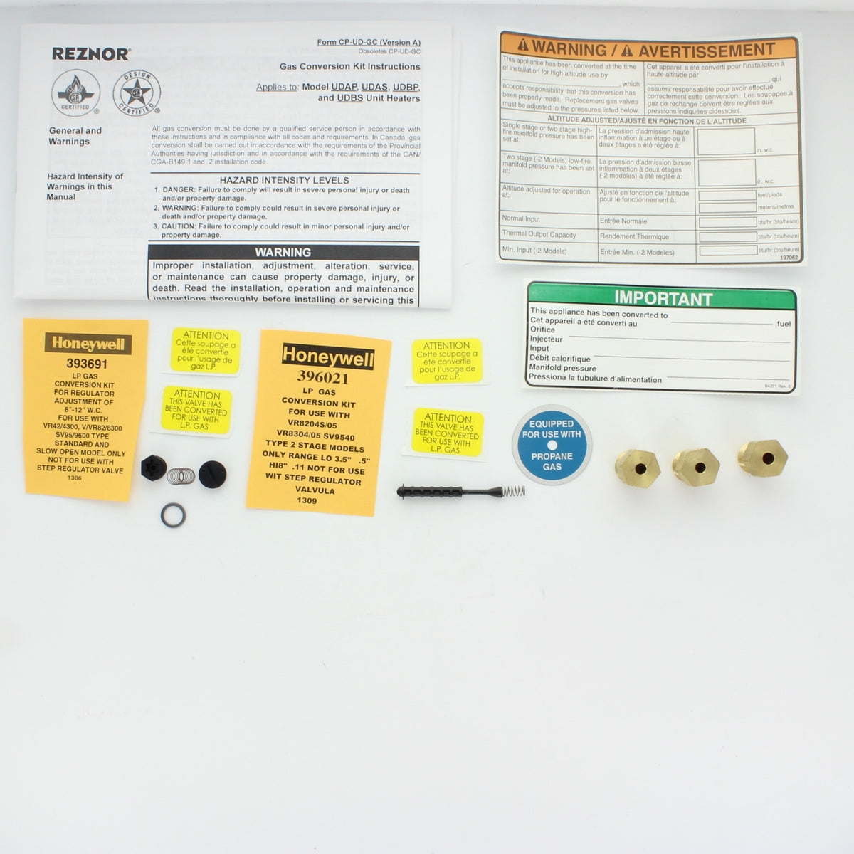 Reznor 201732 LP Kit Udap/Udas 300-400 Same As 1036543R