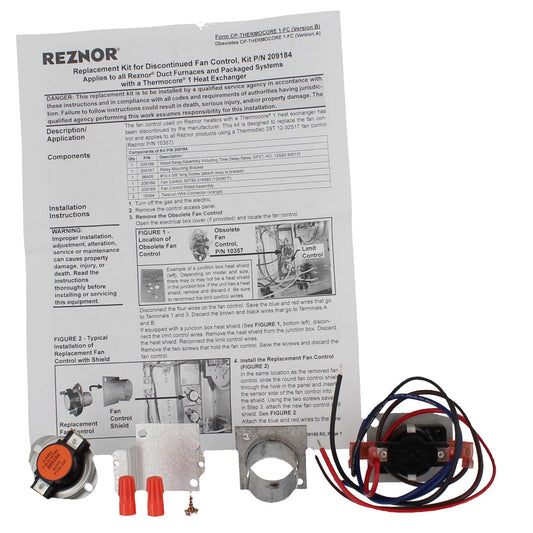 Reznor 209184 Fan Control Replacement Kit Rep. 10357