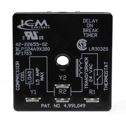 Rheem 42-22655-02 Time Delay Relay - On Delay On Break
