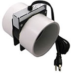 Tjernlund PVC4 4" PVC Inline Radon Mitigation Booster Fan 90 CFM Includes 6' Power Cord 16