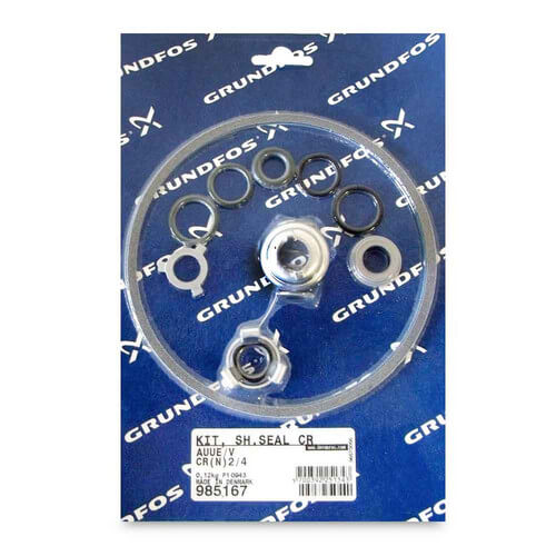 Grundfos 985167 Shaft Seal & Gasket Kit For CR4 & CRN Series Pump Good Up To 250F Use Black