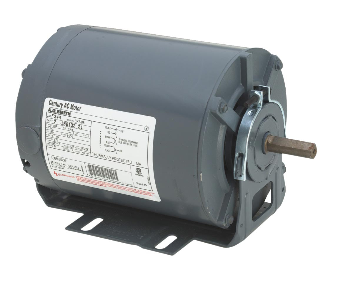 A. O. Smith GF2054 115v 1/2 HP 1725 RPM Blower Motor With 1/2" Shaft Diameter (century)