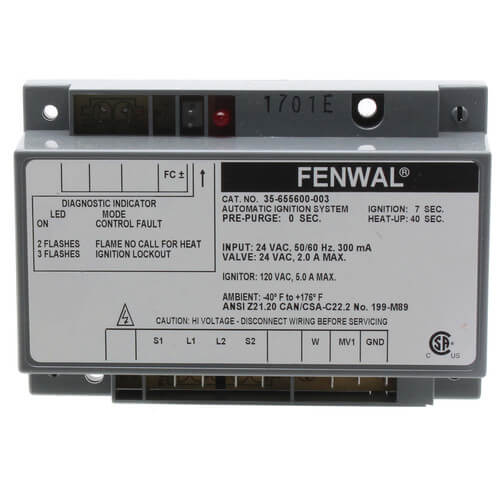 Robertshaw 832-006 24v Hot Surface Ignition Control 2465H600-003 35-655600-003 05-326225-053