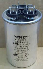 Rheem 43-25133-01 Capacitor - 25/3/370 Dual Round