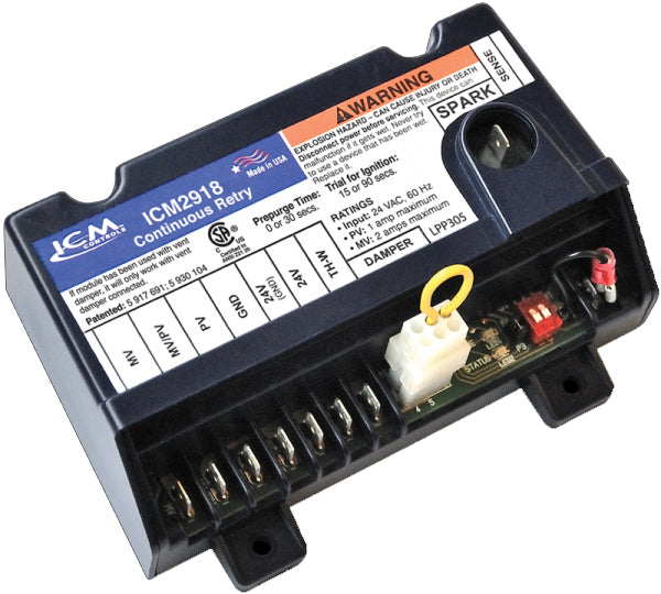 ICM Controls ICM2918 Universal Intermittent Pilot Ignition Control Replaces; OEM Replacement