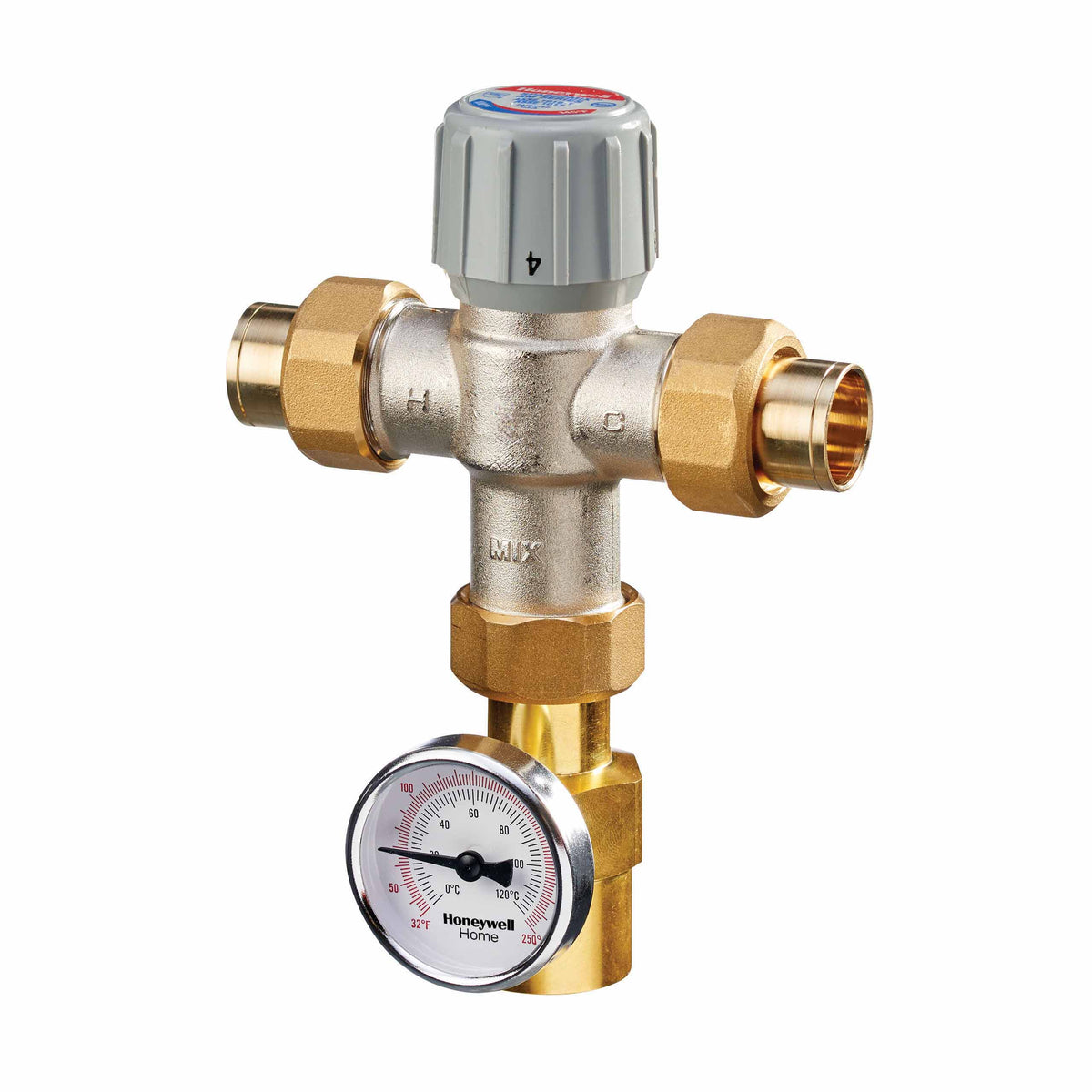 Honeywell Residential AM101-USTG-1LF 3/4" Lowlead Tmv 70-145funion+tmpgauge