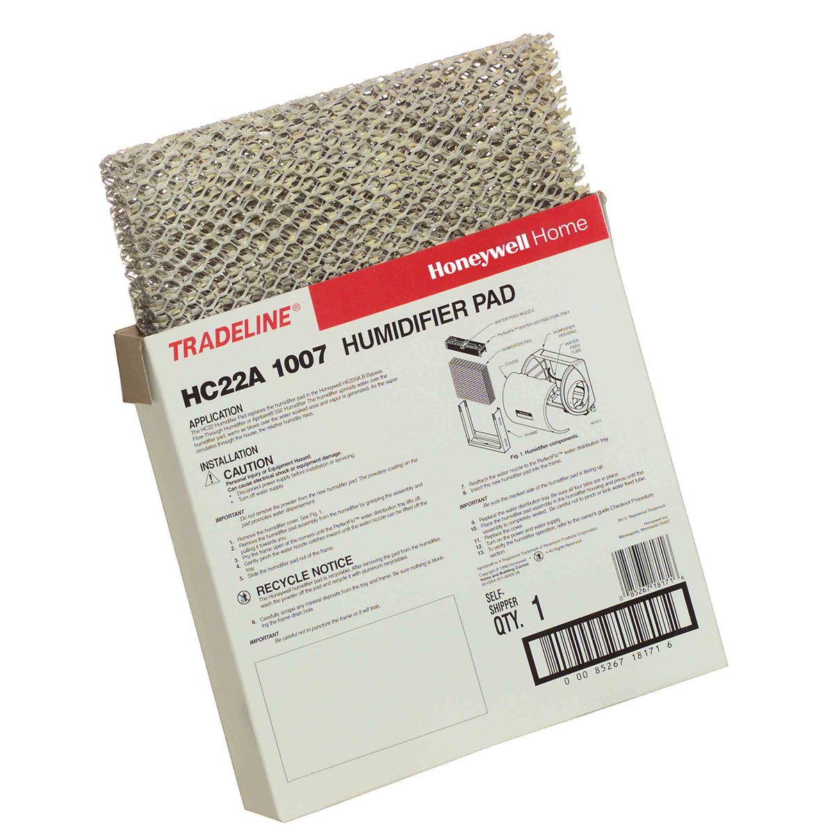 Honeywell Residential HC22A1007 Humidifier Replacement Pad For HE220A & B HE150A And Aprilaire Models 110 220