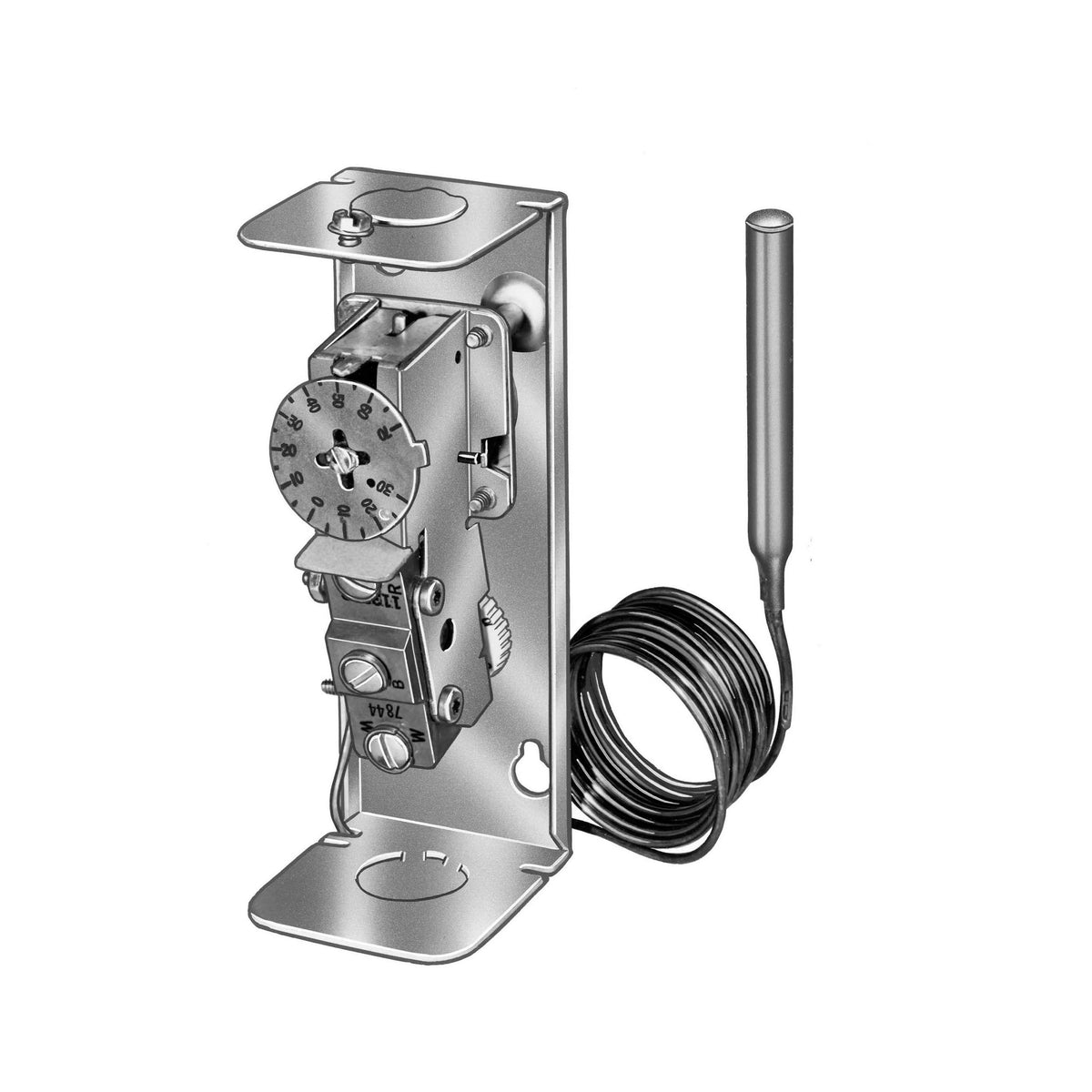 Honeywell Residential L4008E1313 Remote Bulb Aquastat W/Manual Reset Breaks On Rise 100-200F 66" Cap. Special